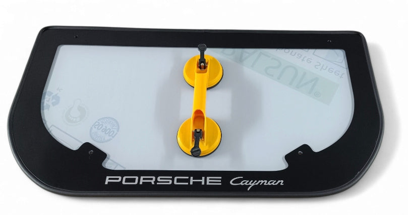 Porsche 987 987.1 Cayman Clear Transparent Polycarbonate Engine Bay Cover Panel - Aftermarket & Custom - For Display & Show of Engine Bay Through Rear Glass