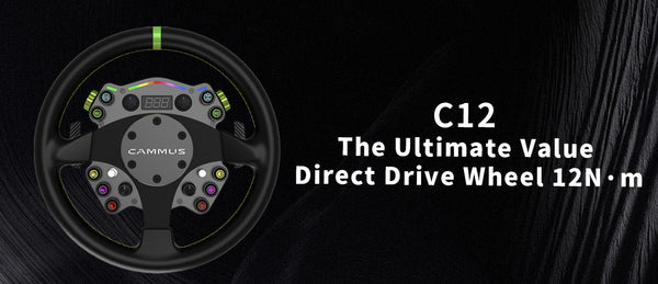CAMMUS C12 Previous Model (2024) Direct Drive Racing Sim Simulator Steering Wheel PC