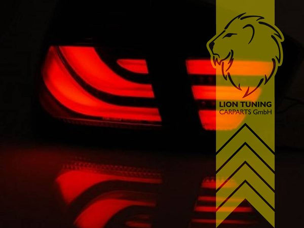 LT Pair LED Lightbar Rear Lights Tail Lamps BMW E91 3 Series Touring 05-08 black smoke LHD