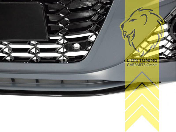 LT Aftermarket New Front bumper front apron for Audi A4 B9 8W 19-24 Facelift Sedan Avant for headlight washers parking distance control black