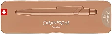 Caran Dache Ballpoint Pen, Brut Rose, with Goliath Blue Medium Cartridge, 849.997