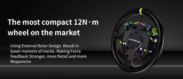 CAMMUS C12 Previous Model (2024) Direct Drive Racing Sim Simulator Steering Wheel PC