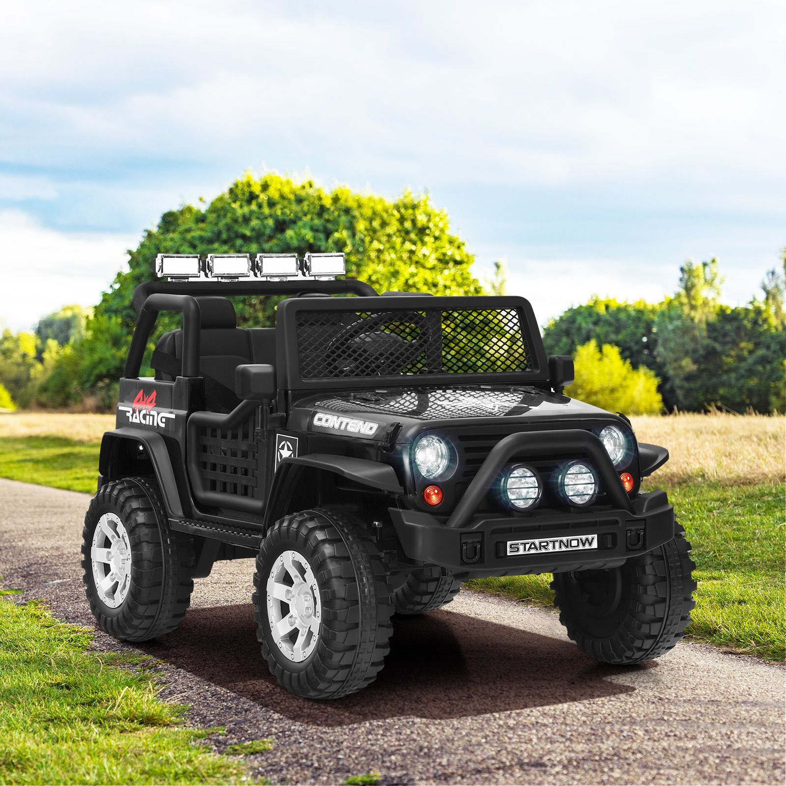 CW 2-Seat Kids Ride on Jeep Truck 12V Kids Electric Ride On Car 2 Motors Toy Car with Parent Remote Control