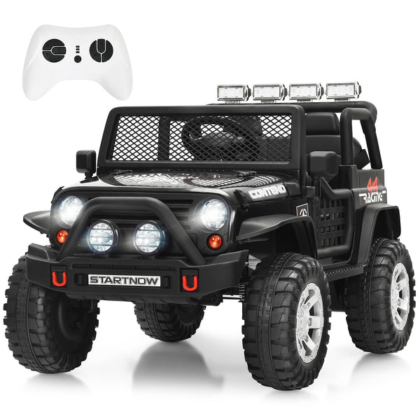 CW 2-Seat Kids Ride on Jeep Truck 12V Kids Electric Ride On Car 2 Motors Toy Car with Parent Remote Control