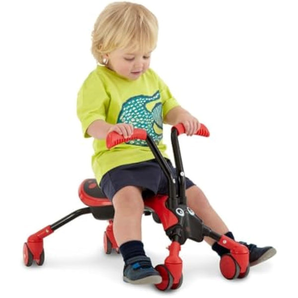 Scramblebug 4-Wheel Balance Bike For 1-3 Year Old Kids, Fold and Go, Beetle, Foot-to-Floor Ride-On That Develops Your Toddler’s Balance and Motor Skills, 360 Wheels for No Surface Scratches