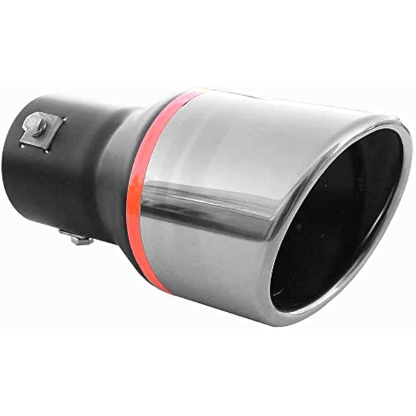 Single Exhaust Tip Performance Sport Muffler Universal Trim Tail End Pipe Stainless Steel Chrome