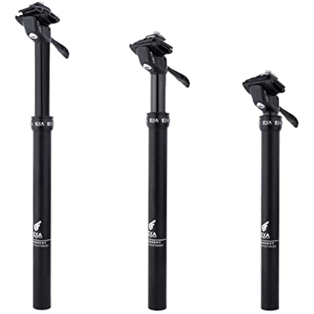 EXA Form Upgraded Speed Up 27.2mm/30.9mm/31.6mm Cable-Less Hydraulic Dropper Seatpost, 100mm/120mm/125mm/150mm Travel Dropper Post for MTB/E-Bike/Road Bike