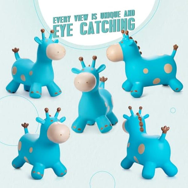 U&C Planet Animal Hopper for Kids, Toddler Ride-on Giraffe, Bouncy Horse Hopper, Jumping Horse, Inflatable Hopper Bouncy,Hopping Toys Gift for Boys Girls