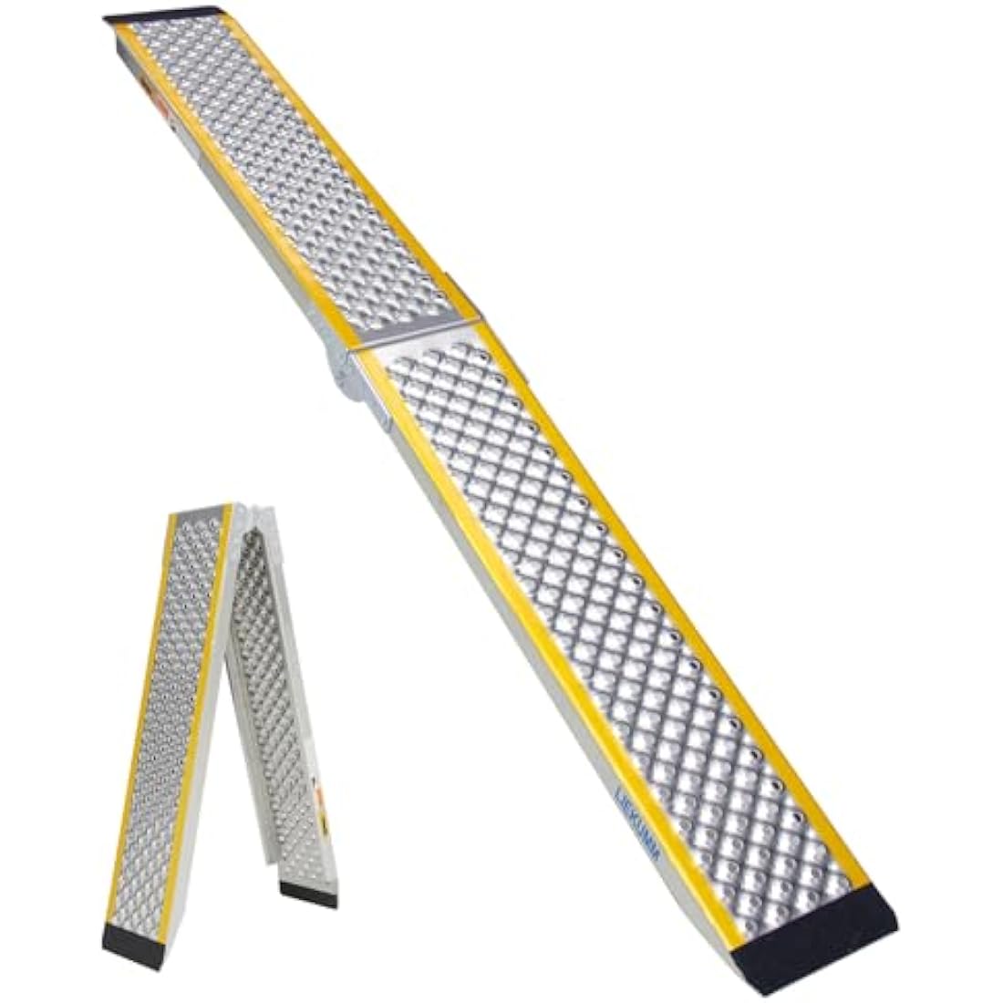 LIEKUMM 1PC Motorcycle Ramp, 200 x 21.5 cm Folding Motorbike Ramp, 300 kg Capacity Aluminium Motorbike Ramps for Vans, Folding Loading Ramps with E-bikes, Dirt Bikes, Bicycles, Motorbikes