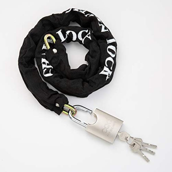 Heavy Duty Motorbike Cycle Chain Lock Padlock for Motorcycle Bike Bicycle Door Gate Fence Safety & Security Accessories (Steel Dia.8mm Chain Length 1.1M)