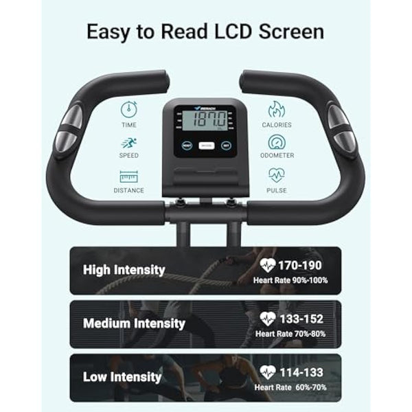 MERACH 4 in 1 Foldable Exercise Bike with Exclusive APP for Customizable Exercise Plans, 16-Level Magnetic Resistance Folding Stationary Exercise Bike, 300lbs Capacity and Comfortable Seat Cushion