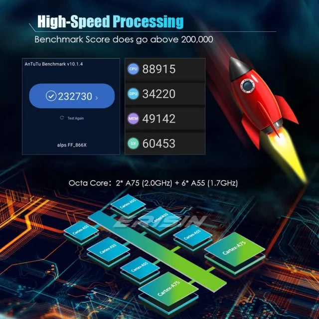 ES8998V 9" 8-Core Android 13.0 Car Stereo GPS Sat Nav for VW Golf Mk5 Mk6 Passat B6 Skoda Touran Seat Skoda Touran T5 Vento DAB+ Wireless CarPlay DSP WIFI 64GB