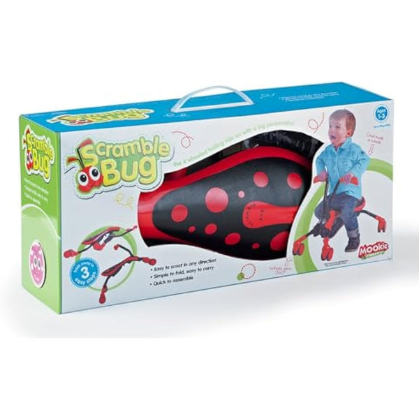 Scramblebug 4-Wheel Balance Bike For 1-3 Year Old Kids, Fold and Go, Beetle, Foot-to-Floor Ride-On That Develops Your Toddler’s Balance and Motor Skills, 360 Wheels for No Surface Scratches