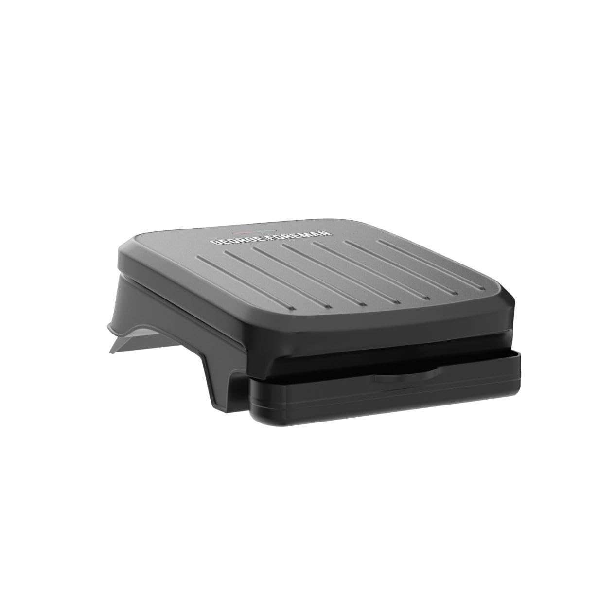 George Foreman Medium Electric Fit Grill [Non stick, Healthy, Griddle, Toastie, Hot plate, Panini, BBQ, Energy saving, Vertical storage, Easy clean, Drip tray, Ready to cook light] Black, 1630W 25810