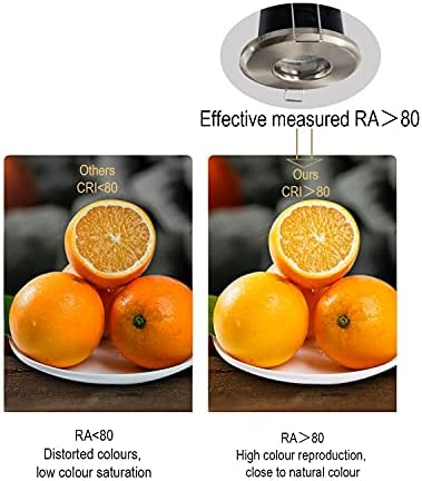 4XSweier 90 Min Fire Rated Downlight,5W 6000K Cool White Waterproof IP65 LED Recessed Ceiling Lights, 230V GU10 Die-Cast Aluminium Spotlight Satin Nickel,(Non-dimmable)