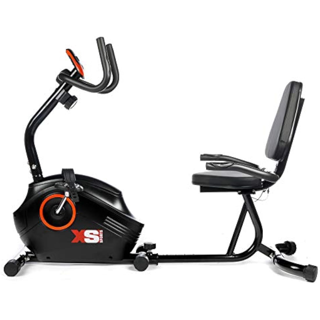 XS Sports B400R Recumbent Seated Recovery Rehab Exercise Bike, 8 Level Magnetic Resistance Bike with LCD Monitor, Handle Pulse Sensors, Adjustable Seat