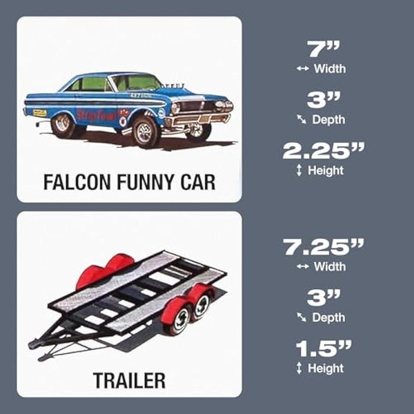 AMT Cal Drag Combo 1964 Galaxie, AWB Falcon & Trailer 1:25 Scale Model Kit
