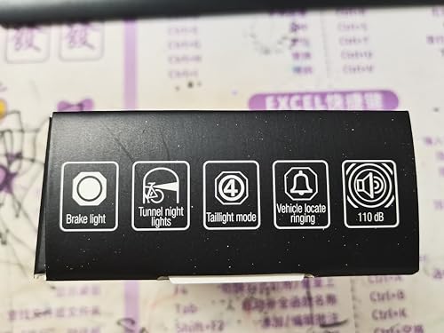 2 X Anti-Theft Bike Alarm with Remote, Waterproof Bicycle Vibration Alarm with Tail Light Brake Light for e-Bike Motorbike Electric Tricycle Scooter Motorcycle, Super Loud 110dB, 7 Level Sensitivity