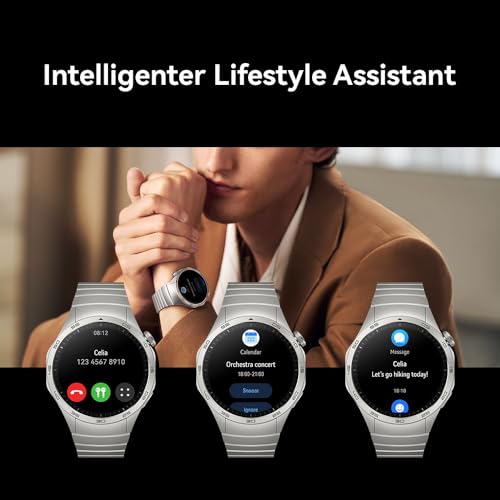 HUAWEI WATCH GT 4 Smart Watch for men women - Up to 2 Weeks Battery Life Fitness Tracker - Compatible with Android & iOS - Health Monitoring with Pulse Wave Analysis - GPS Integrated -Black