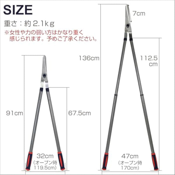 Spear & Jackson 4911RSS Razorsharp Steel Telescopic Lawn Shear, Gray