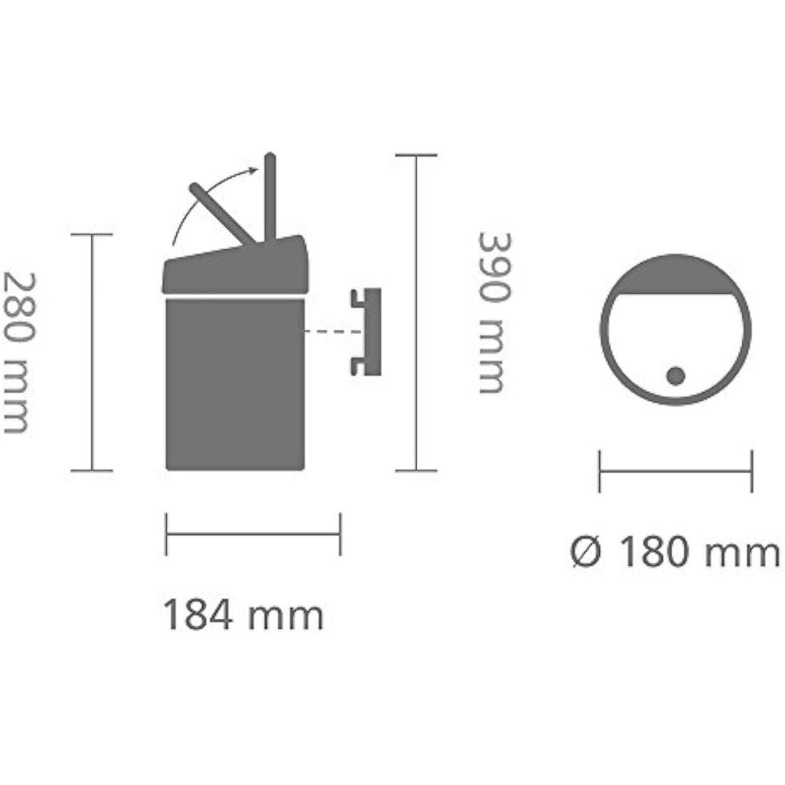 Brabantia 363986 Touch Bin, 3 L - Matt Steel