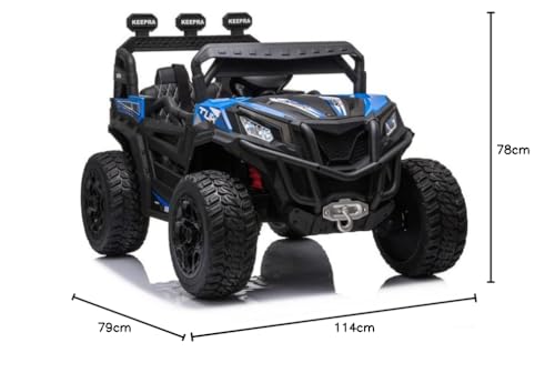 RZR Turbo UTV-MX-ii *2 SEATER* 24V 4x Motors 4x4 Electric Kids Ride On Car (White)