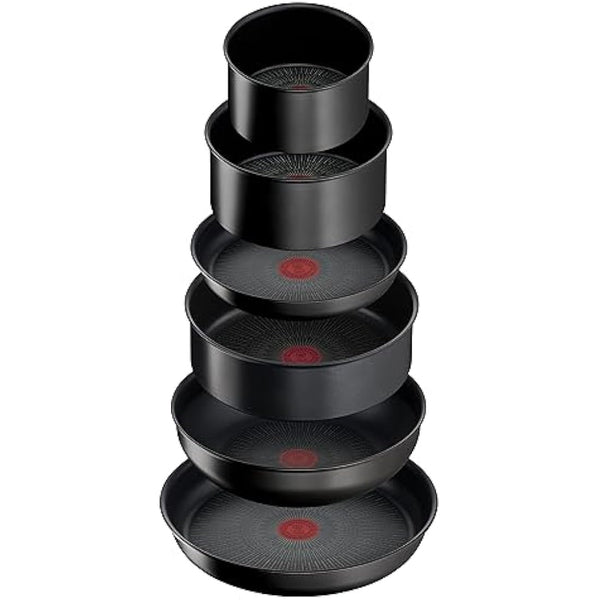 Tefal Ingenio Unlimited ON 13 Piece Non-Stick Induction Pan Set, 22&28 cm Frying Pans, 16&20 cm Saucepans, 24 cm Sautepan, 26 cm Wok Pan, 16&20&24 cm Glass Lids, 16&20 cm Lids, 2 Handles, L3959243