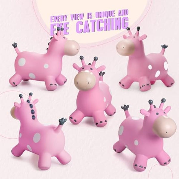 Animal Hopper for Kids, Toddler Ride-on Giraffe, Bouncy Horse Hopper, Jumping Horse, Hopping Toys Gift for Boys Girls,Inflatable Hopper Bouncy