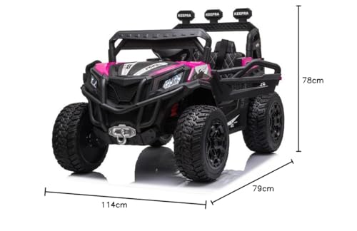 RZR Turbo UTV-MX-ii *2 SEATER* 24V 4x Motors 4x4 Electric Kids Ride On Car (White)