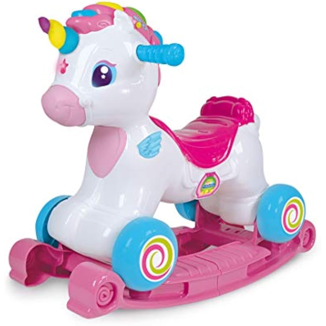 Clementoni- Magical Unicorn Rocker: Ride-On, Sounds, Learning & Lights! (12+ Months)