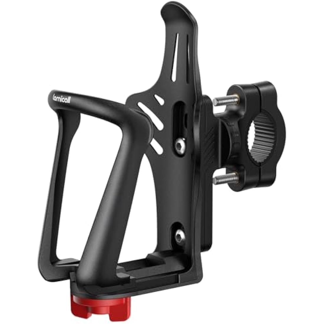 Lamicall Adjustable Bike Water Bottle Holder - [Fit 1.9-2.8" Diameter Bottle] [For Handlebar & Frame] Motorcycle Cup Holder, Bicycle Drink Cage with Screw Tool, For 48-71 mm Bottles