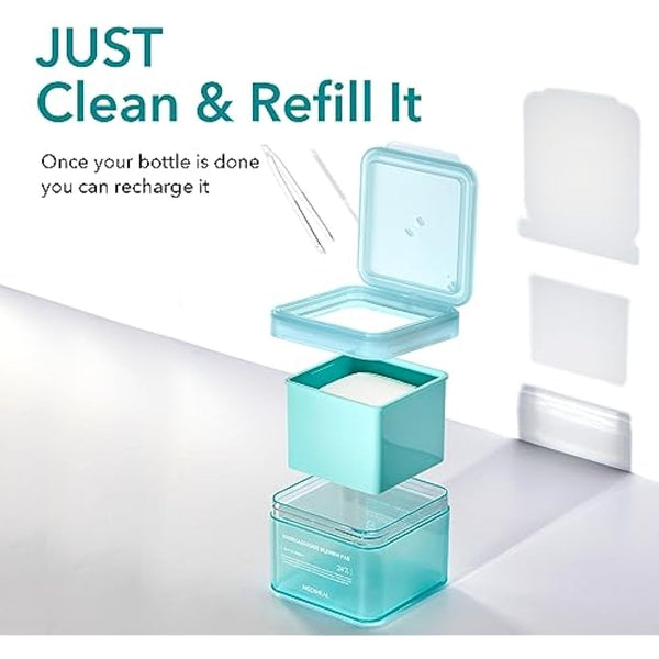 (Only Refill) Mediheal Madecassoside Blemish Pad (100 Pads) - Cotton Facial Toner Pads for Anti Blemish to Improved Uneven Skin Tone - Vegan Gauze Pads