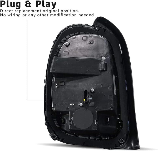 Archaic Union Jack Rear Lights for Mini Cooper One F55 F56 F57 2014-2021, with Sequential Turn Signal Light, Plug&Play, Pair