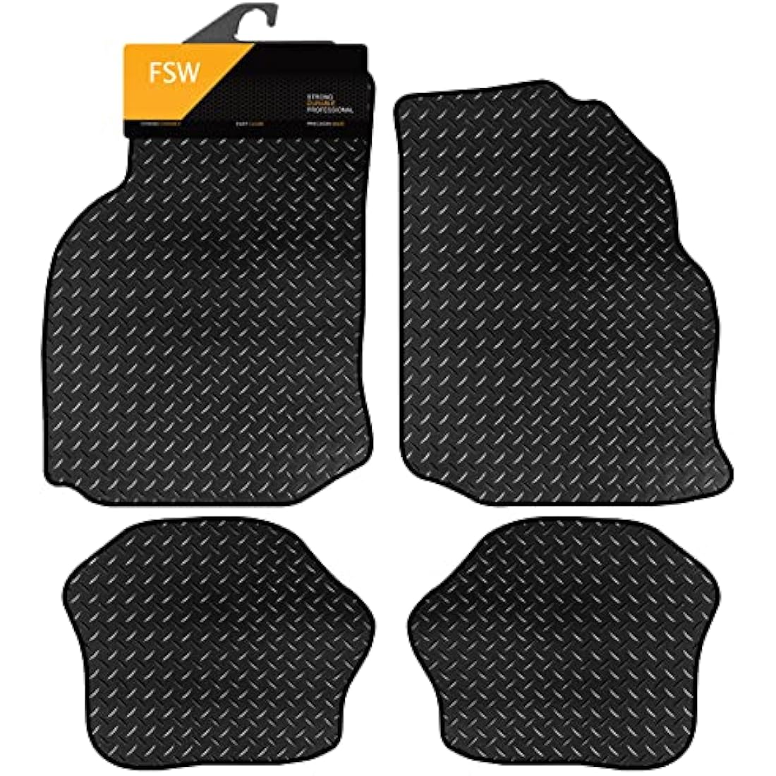 FSW - Tailored Mats - Fits FORD Puma Coupe 1997-2001- HEAVY DUTY 3mm Rubber Matting - Anti Slip Mat - Waterproof, Non Slip Car Floor Mat, with Anti Slip Backing - 4 Rubber Floor Mat Set