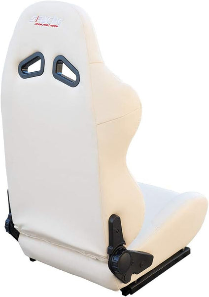 x1 Individual Simoni Racing SR SF7W Sports White Buck Seat - Model Tazio