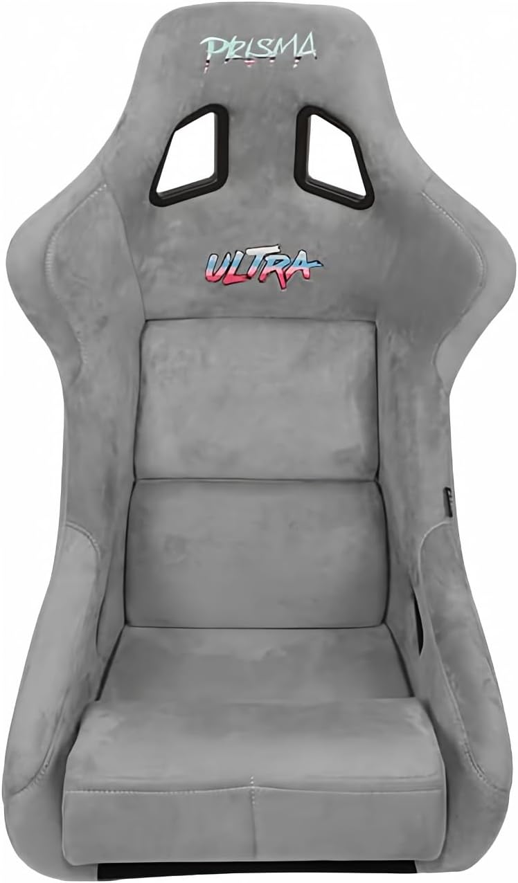 UK STOCK NRG PRISMA x1 Universal Sports Bucket Seat Grey Alcantara LARGE FB