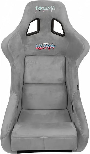 UK STOCK NRG PRISMA x1 Universal Sports Bucket Seat Grey Alcantara LARGE FB