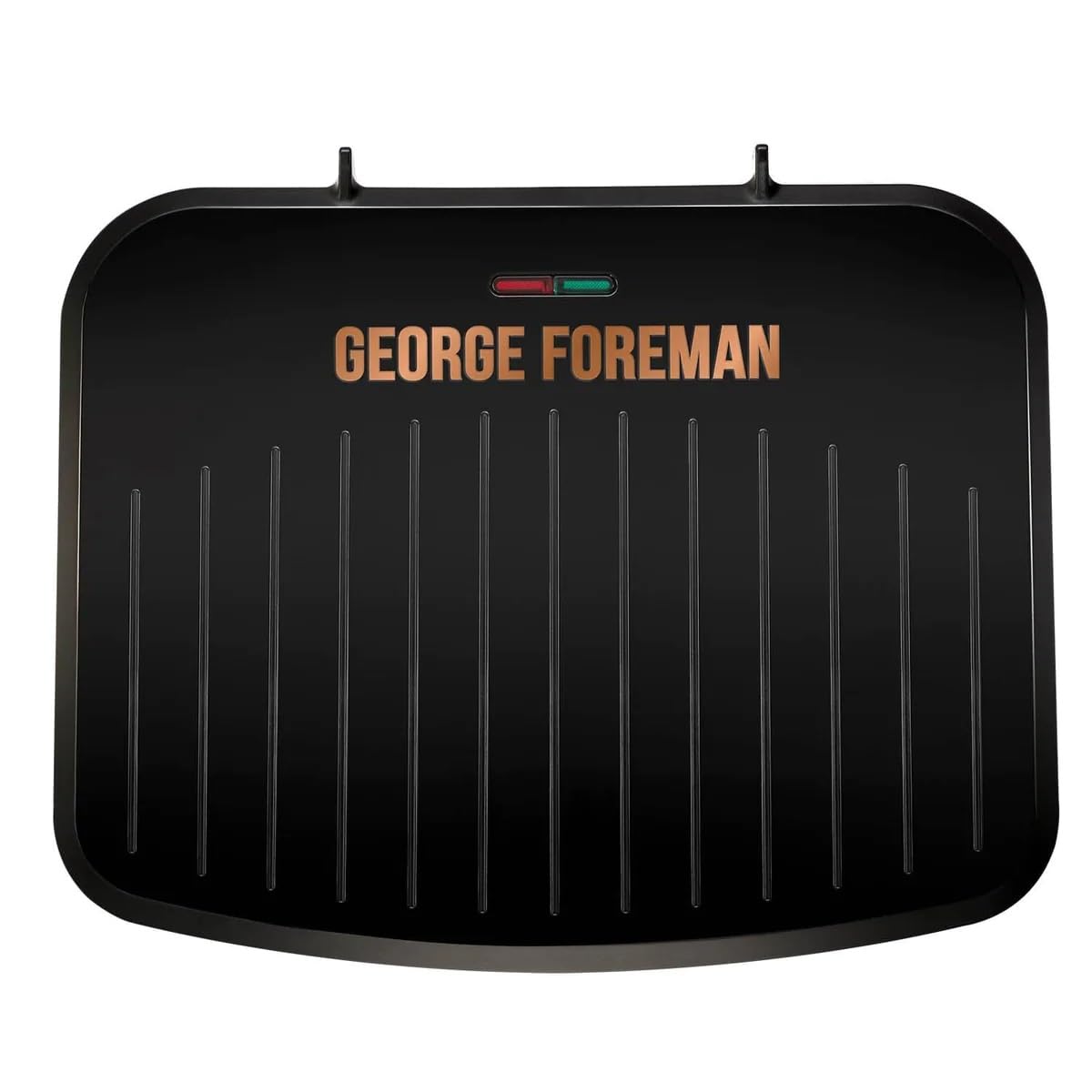 George Foreman Medium Electric Fit Grill [Non stick, Healthy, Griddle, Toastie, Hot plate, Panini, BBQ, Energy saving, Vertical storage, Easy clean, Drip tray, Ready to cook light] Black, 1630W 25810