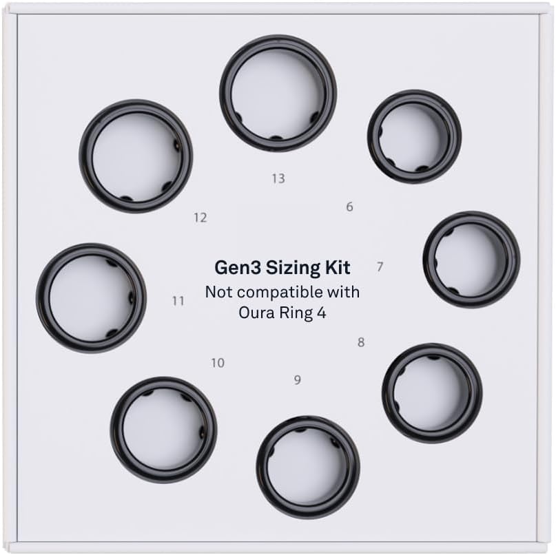 Oura Gen3 Horizon Smart Ring - Size 10, Rose Gold | Sleep, Heart Rate and Fitness Tracking Wearable - Up to 7 Day Battery Life - iOS/Android Compatible - Size First with Oura Sizing Kit