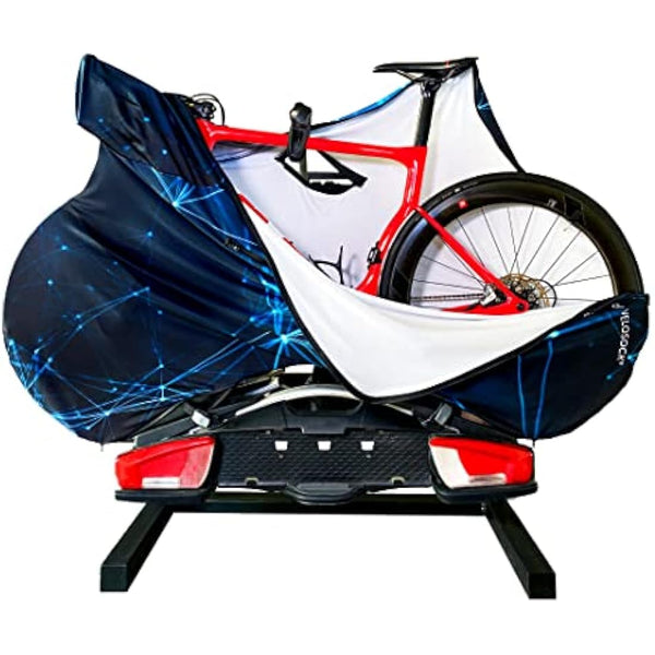 VELOSOCK complete bike cover RAY / ROAD for indoor storage and transport - Keeps floors, walls and car DIRT-FREE - Fits 99% of ALL ROAD BIKES