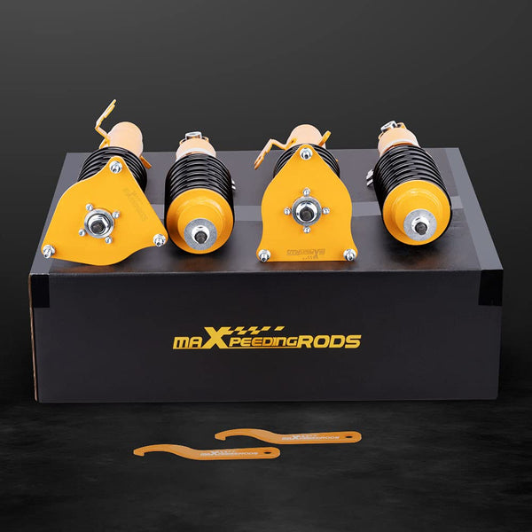 maXpeedingrods Height Adjustable Coilover Lowering Spring Shock Absorber Kit for S R53 Mk I (2002-2006)