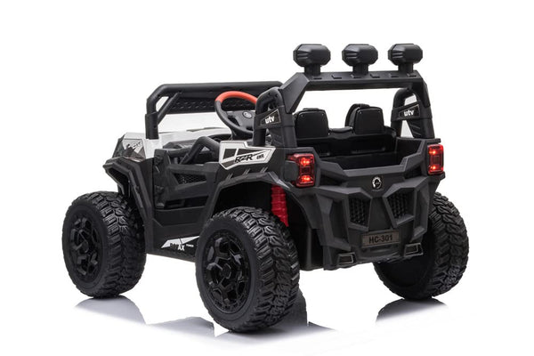 RZR Turbo UTV-MX-ii *2 SEATER* 24V 4x Motors 4x4 Electric Kids Ride On Car (White)