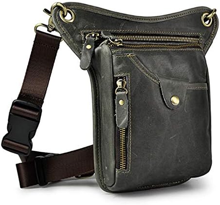 Xieben Leather Drop Leg Bag for Men Women Motorcycle Bike Riding Cycling Multi-Purpose Thigh Waist Fanny Pack Travel Hiking Sports Camping Pouch