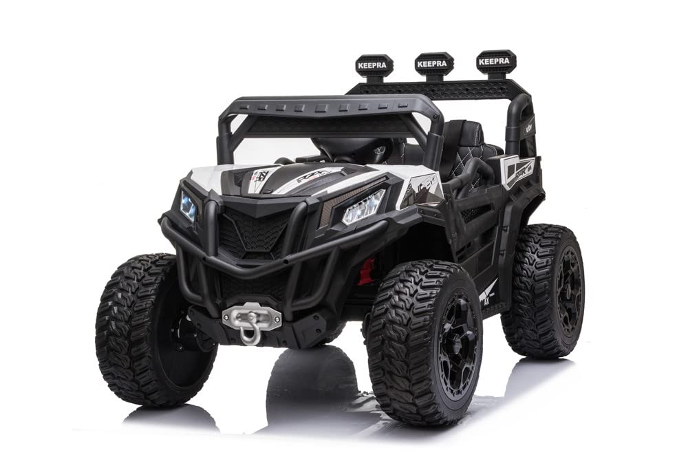 RZR Turbo UTV-MX-ii *2 SEATER* 24V 4x Motors 4x4 Electric Kids Ride On Car (White)