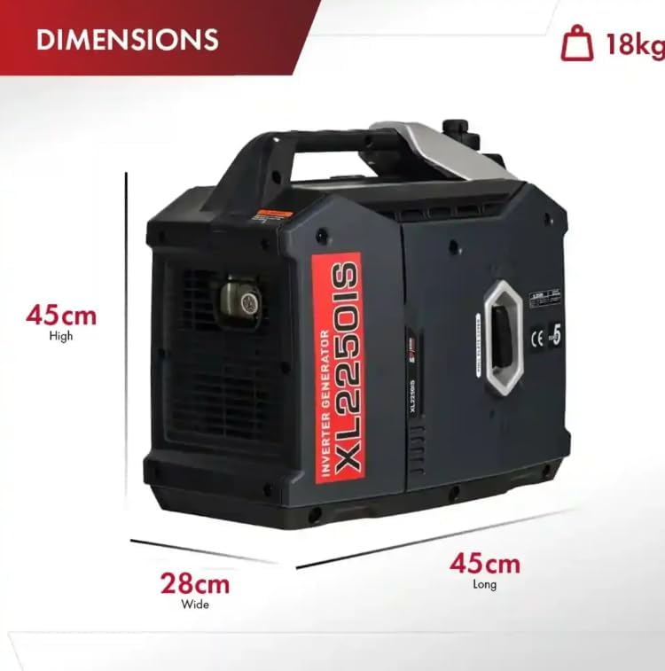 Excel Power 2kW Portable Petrol Inverter Generator Ideal For Camping, Fishing, Motorhome, Caravan, Outdoor Adventure With 2 Year Warranty