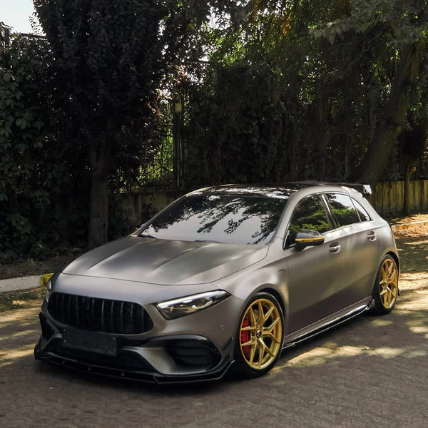 OW Front Bumper Lip Splitter MERCEDES A Class A45 S Aero W177 19+  Gloss Black