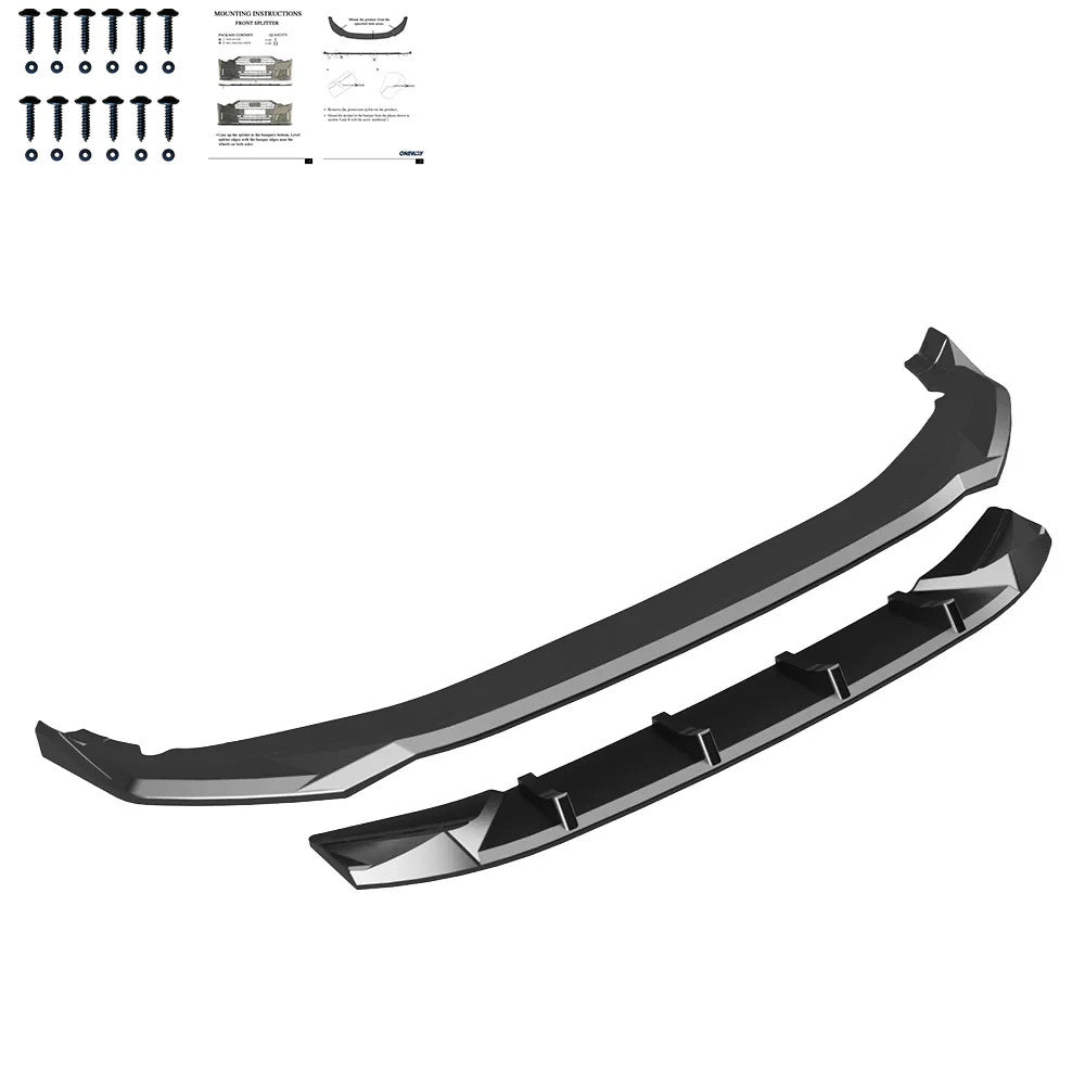 OW Front Bumper Lip Splitter Valance VW Tayron R-Line Mk1 2025+ Gloss Black
