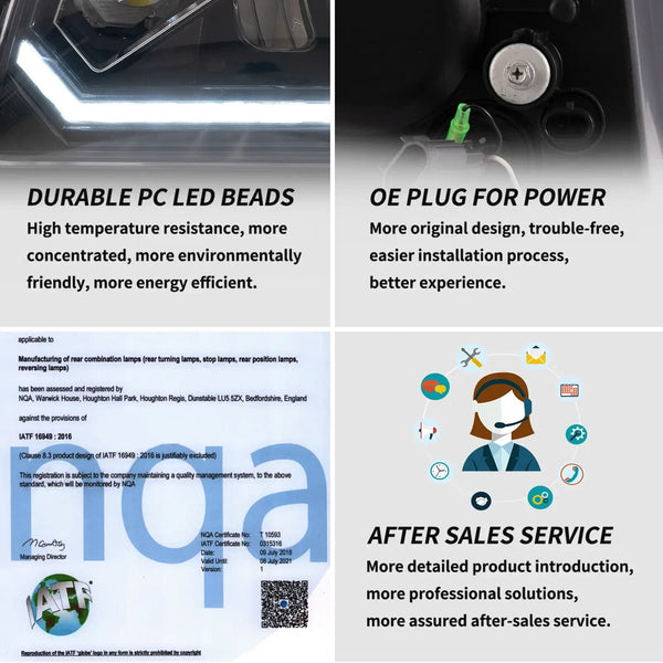 VLAND 05-09 Ford Mustang 3 MK3 S197 I Pre Facelift LED DRL Lightbar Headlights