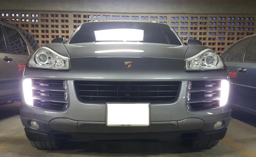 07-10 Cayenne Sequential Switchback LED DRL Fog & Indi Kit 2007-2010 Facelift Porsche Cayenne with vertical stock turn signals