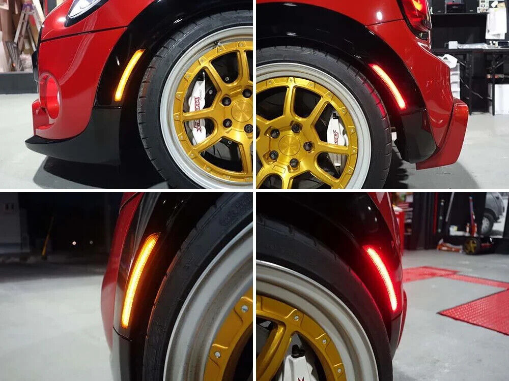 Front Bumper Smoked Lens LED Side Indicator Lights MINI Cooper R50 R52 R53 MK1
